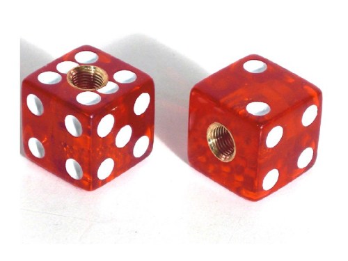 Dice with female screw, dice tire valve cap