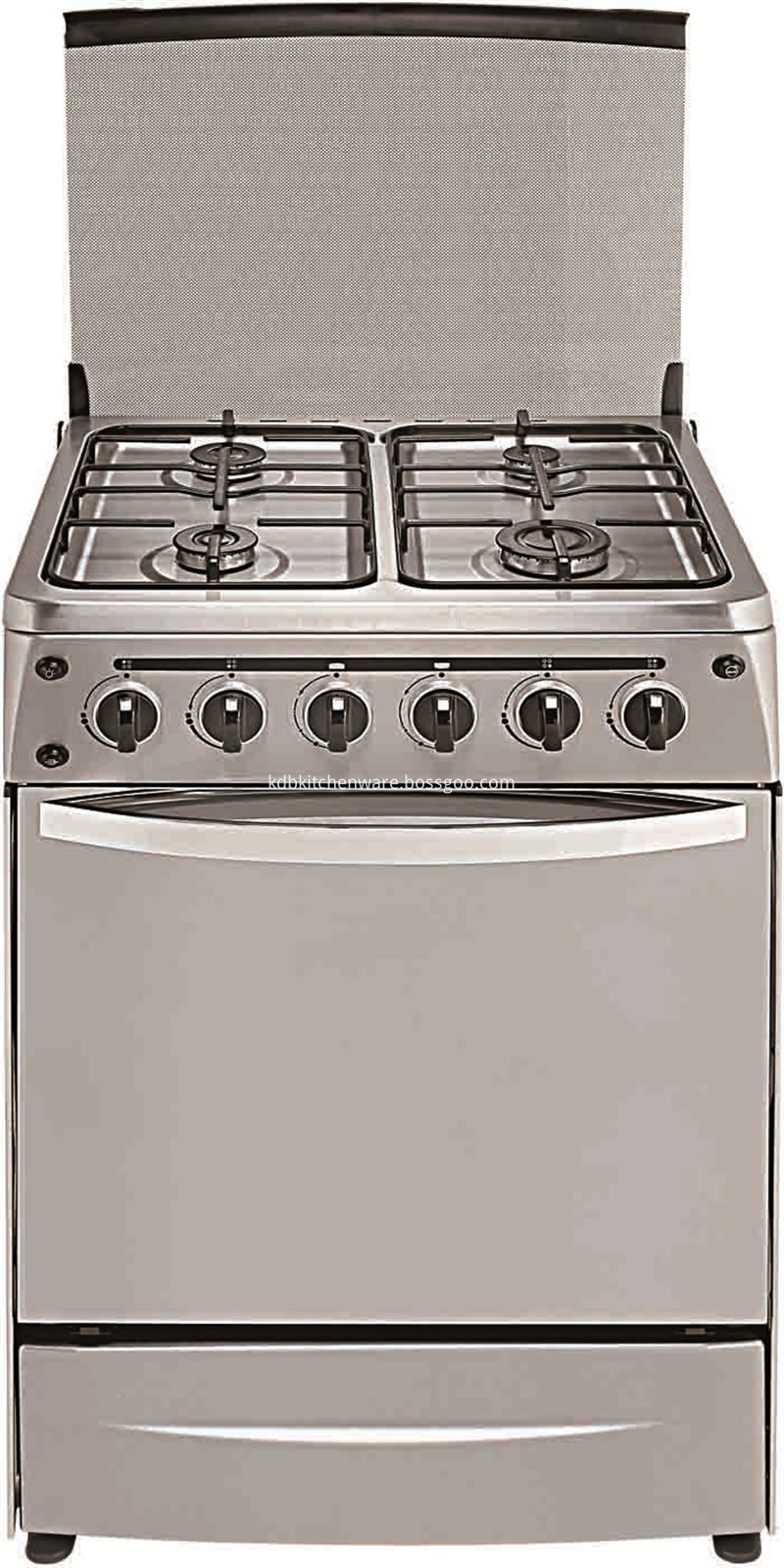 Commercial Gas Range Stainless Steel Gas Cooker Stove with 4 Burner with Oven