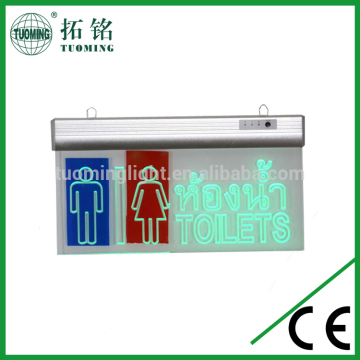 3W acrylic used led toilet signs washroom signs