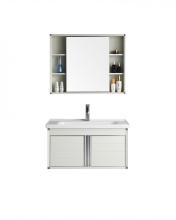 White and grey color aluminum cabinet for bathroom