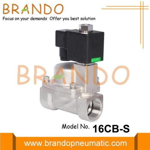 Normalde Açık Buhar Solenoid Valfı 3/8&#39;&#39; 1/2&#39;&#39;