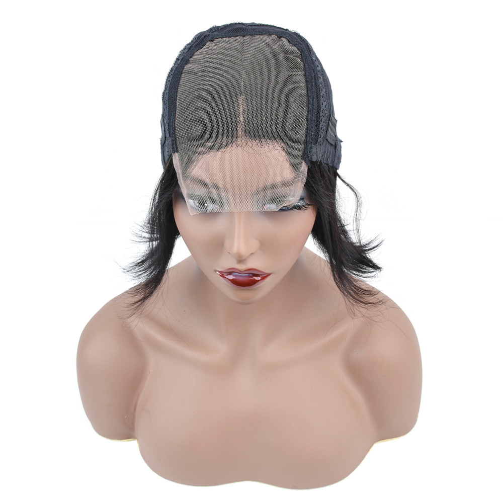 4*4 Lace Closure Bob Wig 10A Nature Color Straight Bob Wigs 10-12 Inch Brazilian Hair Wholesale In Stock,100% Human Hair