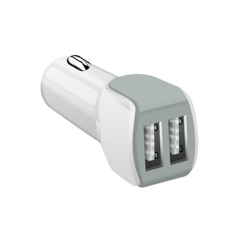 Adattatore di caricabatterie per auto USB in plastica 2 porto all&#39;ingrosso