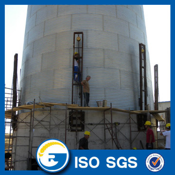 Flat Bottom Silo With Sweep Auger Concrete Silo