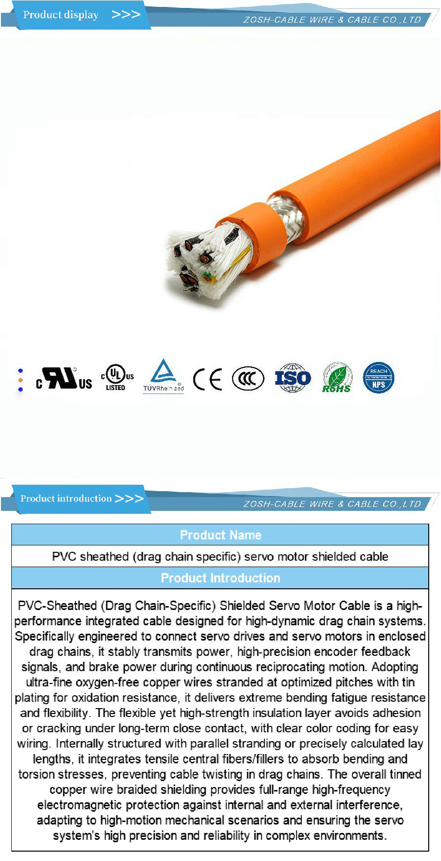 Servomoteur, câble de code-xiangqing1-ZS048 Servo Drive, Code Cable-xiangqing1-ZS048