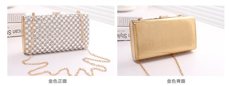 Wholesale elegance fashion diamond fashion chain luxury shoulder crystal clutch evening bag