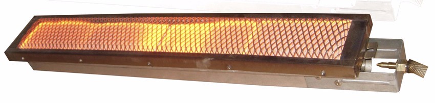 Flameless infrared ceramic gas burner for barbecue roaster grill