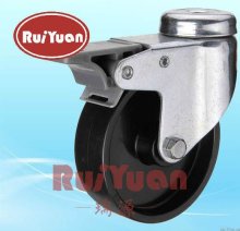 Black plastic locking casters