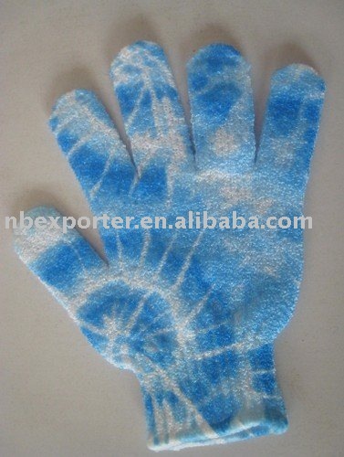 High quality shower gloves with pattern printing (BT-0471)