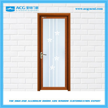 aluminum swing toilet door with security system China manufacturer