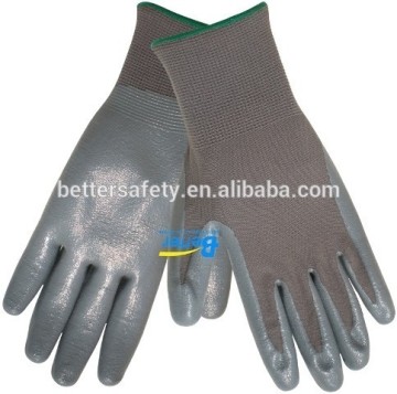 Gray Nylon Lined Smooth Nitrile Coated Glove Free Samples