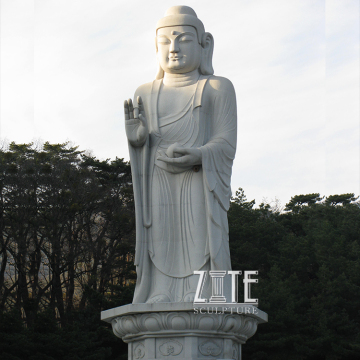 Natural Solid White Marble tall buddha statue