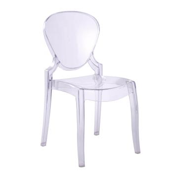 Chaise en cristal de PC en plastique transparent de conception française