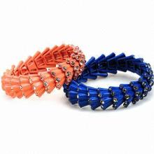 Stretchy Bracelets/Lacquered Bracelets/Fashion Jewelry/Bijoux, Decorated with Rhinestones