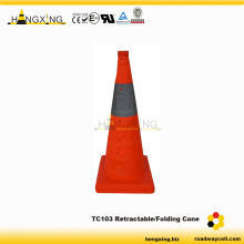 Cone: TC103 42cm Reflective folding cloth traffic cone