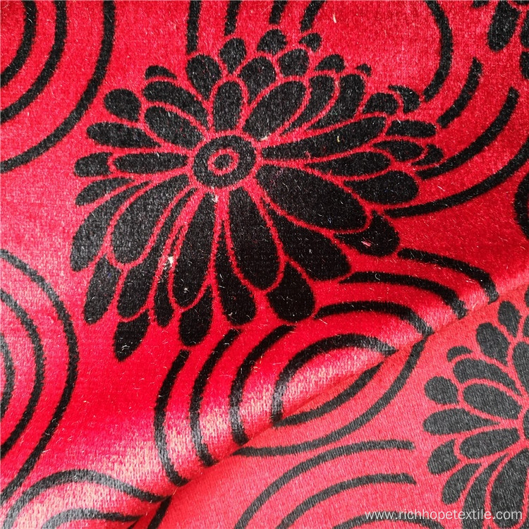 Printed Velvet African Curtain Fabric Polyester