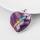 Seven Chakras Gemstone Amethyst Heart Pendant