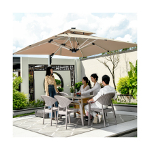ZUOAN Professional Foshan Factory Outdoor Rome Umbrella with Solar-Powered Light