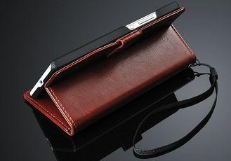 Ultra Slim Brown Wallet Huawei Mobile Phone Cases with Two