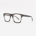 Bevelling Rectangular Acetate Men's Optical Frames