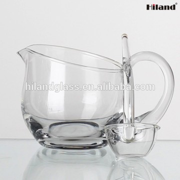 Glass sauce gravy boat