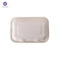 6x6 inch clamshell box disposable sugarcane lunch box food bagasse container biodegradable compostable takeaway hamburger box