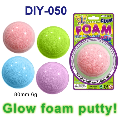 Colorful Glow DIY Foam Putty