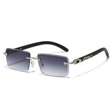 ADE WU XY9076 Classic Rimless Square Sunglasses