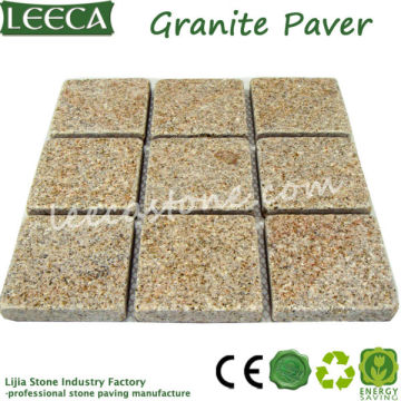 Chinese yellow granite paving stone interlocking pavings stones