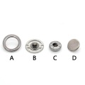 Wholesale Circle Hollow Metal Double-Sided Snap Button