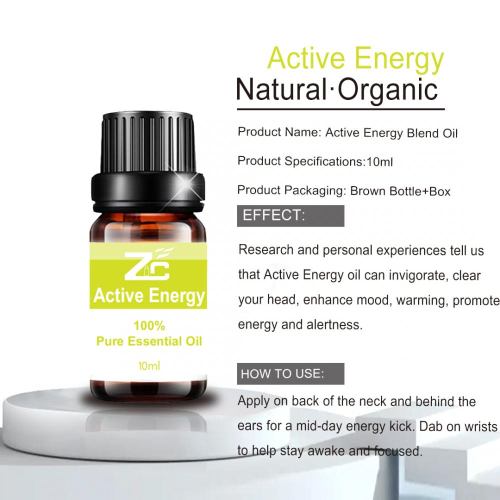 Aceite esencial de mezcla de energía activa de alta calidad