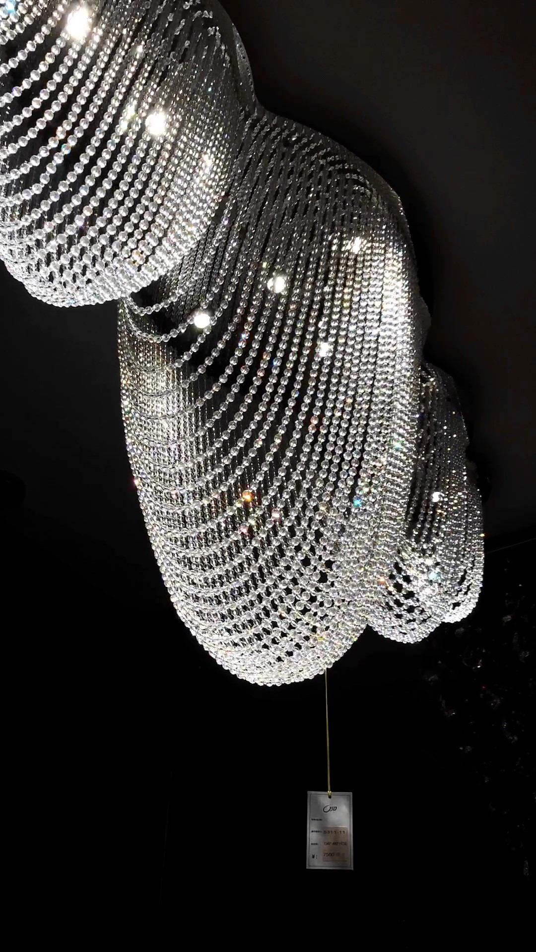 crystal beads ceiling light_Moment2