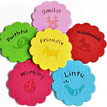 Decoration craft laser cut felt coaster for cup