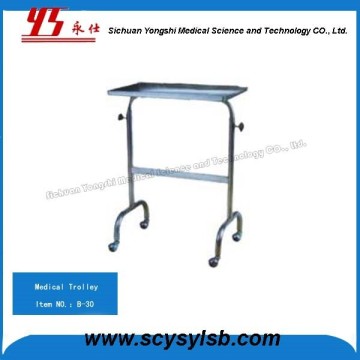 Good Quality Stainless Steel Mobile Medical Tray Cart