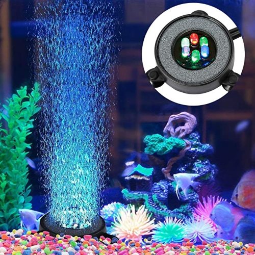 Aquarium Bubble Light Air Stones Disk Lamp