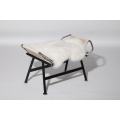 Flag halyard stool with sheepskin