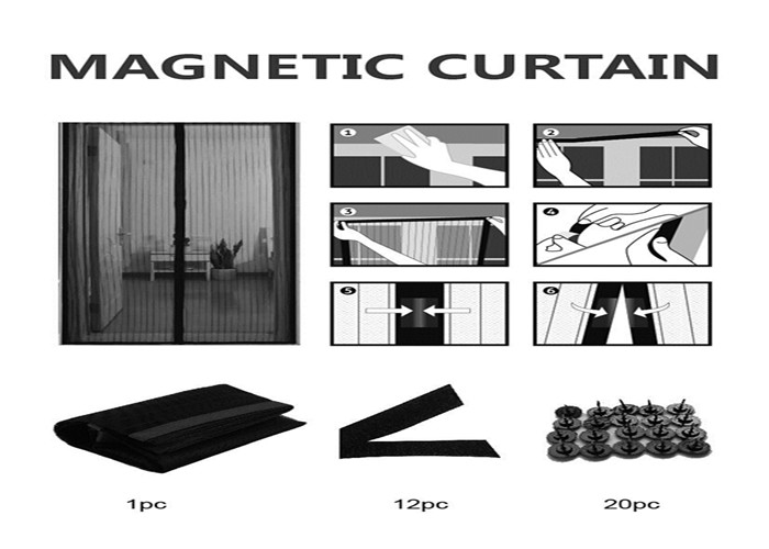 Instruções de cortina magnética MAGNETIC CURTAIN INSTRUCTIONS