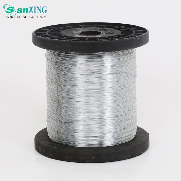 2022 // sanxing // 50kg roll γαλβανισμένο σιδερένιο σύρμα ASTM A580 Electro White Binding Coil Flat