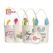 Customizable Easter Bunny Bags and Gift Baskets with Rabbit Ear Design for Kids