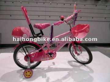 14 inch pink kids bicycle with high back support
