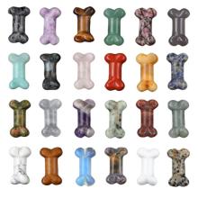 Gemstone 20X35MM Carving Bone Charm Home Decoration Natural Stone Quartz Crystal Bone for Decoration