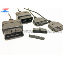 24V OBD2 إلى الموصلات الدقيقة صالح overmolding