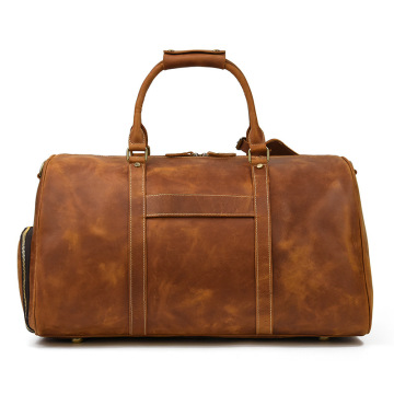 Vintage Leather Duffle Bag for Travel