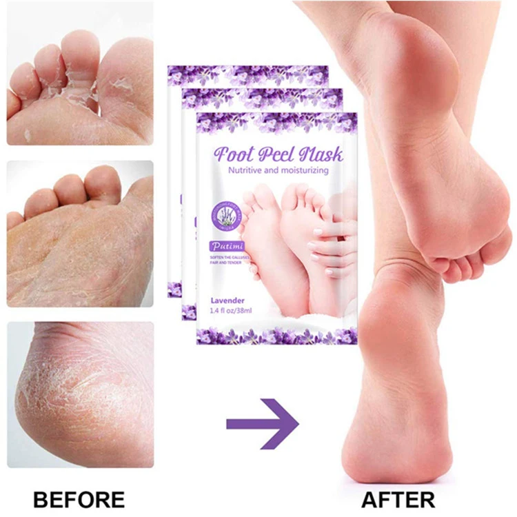 OEM 2 Pairs Exfoliating Best Effective Dead Skin Removing Foot Mask