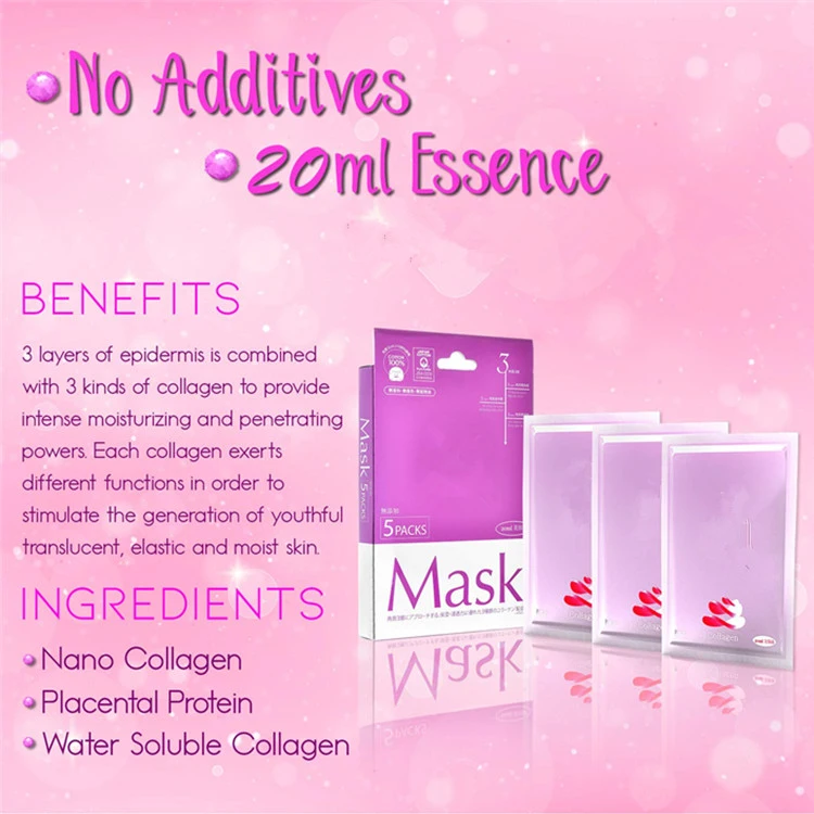 Private Custom Anti-Aging Anti-Wrinkle Brightening Collagen Facial Mask Sheet Skin Care