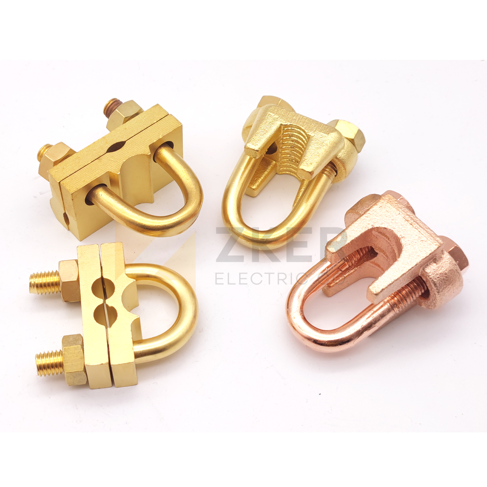 Quality assured earthing grounding clamp copper cable clamp