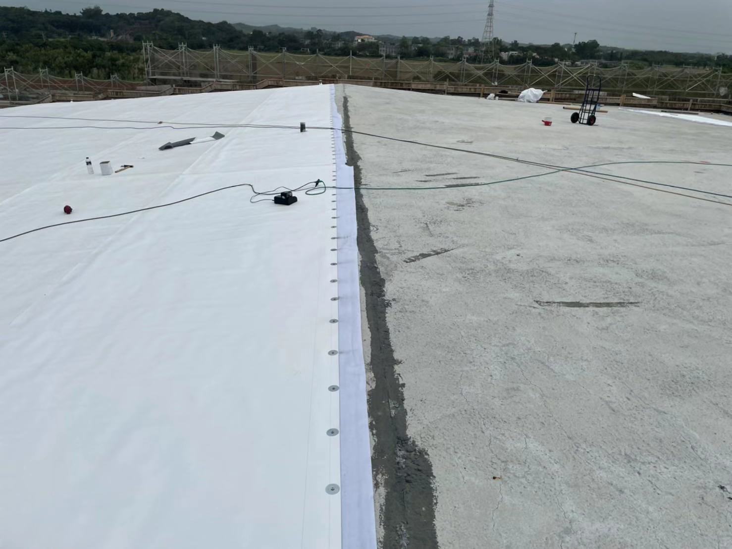 Pvc Waterproofing Membrane Fabric For Car Port, High Quality Pvc ...