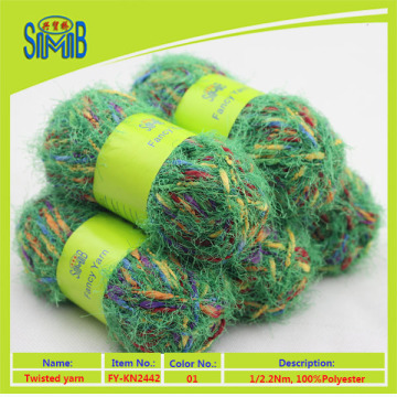 Buying in bulk wholesale 100% polyester twisted yarn for cheap price and customized
