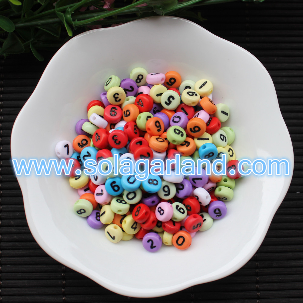 0-9 Digit Beads Charms