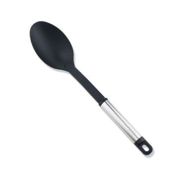 kitchen nylon solid spoon with long handle